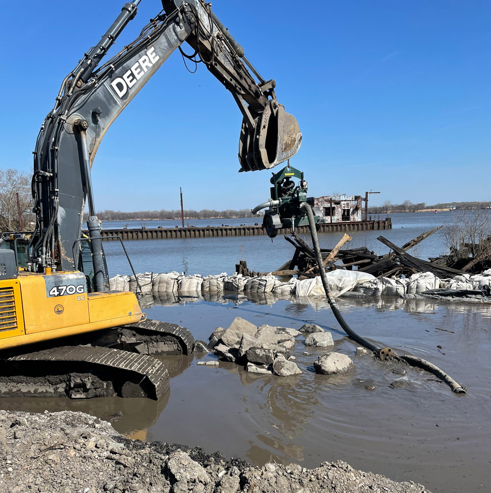 Coffer Dam Installation project in Philadelphia for BSI Construction